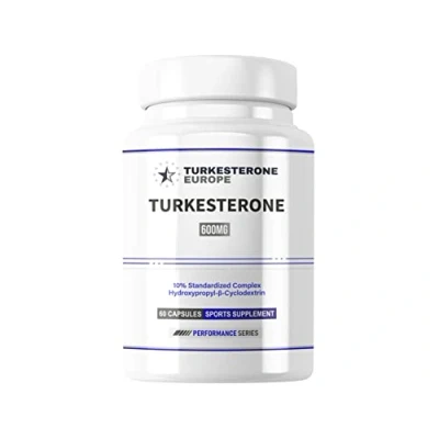 Afbeelding van Turkesterone 10% Complex met Hydroxypropyl β Cyclodextrine 60 Capsules (600mg)