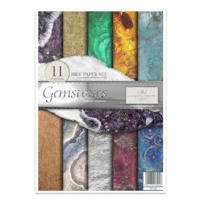 Afbeelding van ITD Collection RP029 rijstpapier Gemmstone 29,7 x 21 cm