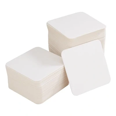 Image de Dessous Verre Carre Blanc Lot De 100