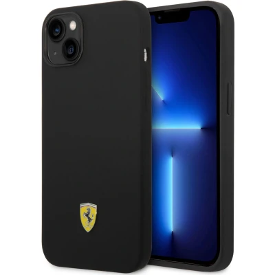 Afbeelding van Ferrari Silicone Back Case Geschikt voor Apple iPhone 14 Plus (6.7&quot;) Zwart