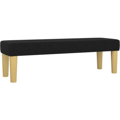 Afbeelding van Bankje 100x30x30 cm stof zwart