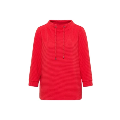 Afbeelding van Cecil Ottoman Longsleeve, Dames, Maat: XXL, Rot