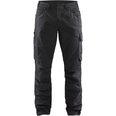 Afbeelding van Blaklader Service werkbroek denim stretch 1439 1141 Zwart/Zwart D84