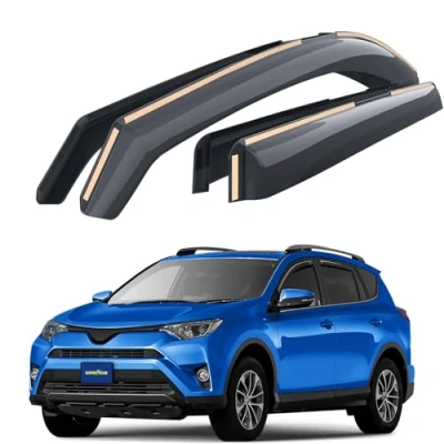Afbeelding van GOODYEAR Set van 4 autospoilers voor/compatibel met Toyota RAV4 2013 2018 SUV, windspoiler, insteekbaar