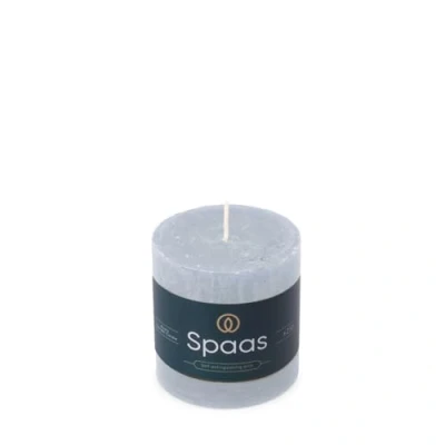 Image de Spaas Bougie Pilier Rustique 70/70 mm 25h bleu clair