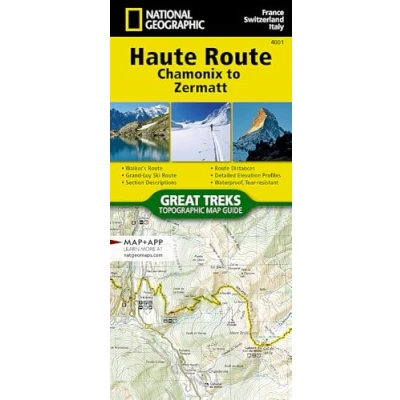 Afbeelding van Haute Route Map [chamonix To Zermatt]
