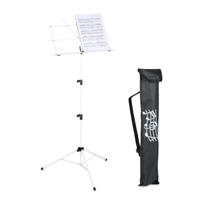 Afbeelding van Relaxdays muziekstandaard inklapbaar 140x53x49 cm verstelbaar metaal bladmuziek