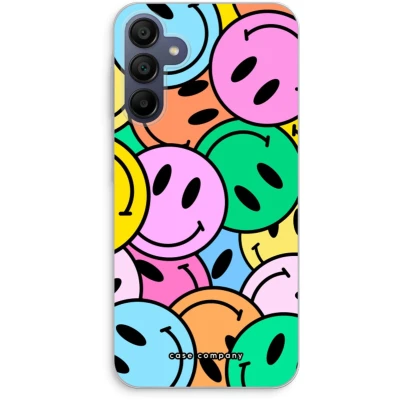 Afbeelding van Case Company® hoesje geschikt voor Samsung Galaxy A15 Smiley N1 Soft Cover Telefoonhoesje Bescherming aan alle Kanten en Schermrand