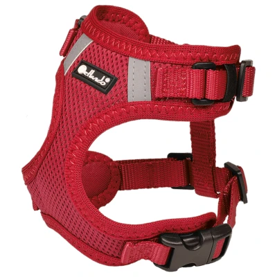 Afbeelding van Petlando Hondenharnas Mesh Vest Rood Hondentuig 26 32/37 49 cm