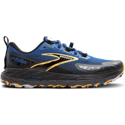 Afbeelding van Brooks Cascadia 18 Trail hardloopschoenen, Heren, Maat: 44, Blue sapphire black orange Textiel