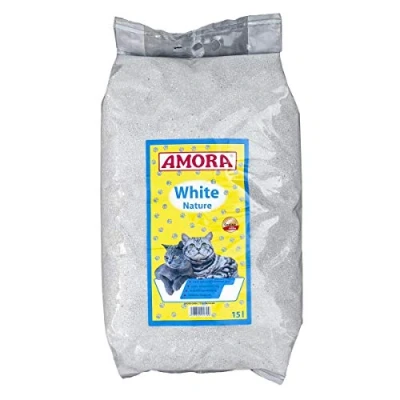 Afbeelding van AMORA Kattenbakvulling Wit Compact 15 liter Natuur