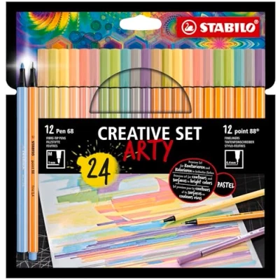 Afbeelding van Creative set STABILO 8868/24 Arty assorti etui à 24 stuks