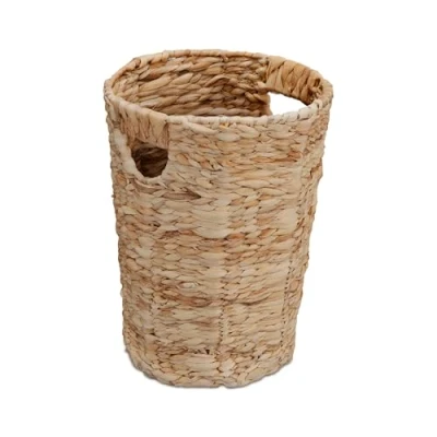 Afbeelding van Relaxdays papierbak waterhyacint 32 x 25 cm gevlochten mand handvatten