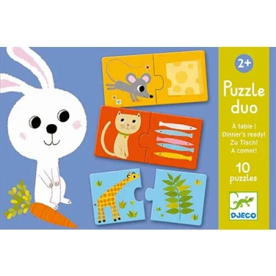 Afbeelding van Djeco puzzel duo wie eet wat (10x2st)