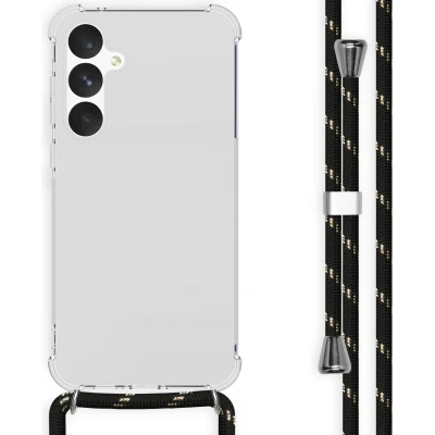 Afbeelding van iMoshion Hoesje Geschikt voor Samsung Galaxy A55 met koord Backcover Zwart