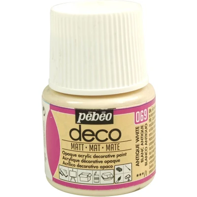 Afbeelding van Verf antiek wit acryl mat 45 ml Pébéo