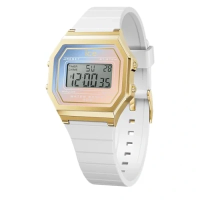 Afbeelding van Ice Watch Digit Retro White Majestic 022718 Horloge Siliconen Wit Ø 33 mm