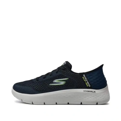 Afbeelding van Skechers Performance GO WALK FLEX LACE UP Sportieve wandelschoenen navy/lime, Heren, Maat: 44, Navy/lime Textiel