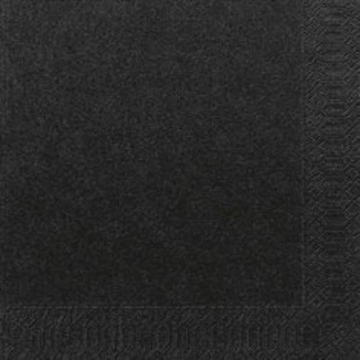 Afbeelding van Duni servetten Zwart 24x24cm 3 laagstissue FSC pak a 20