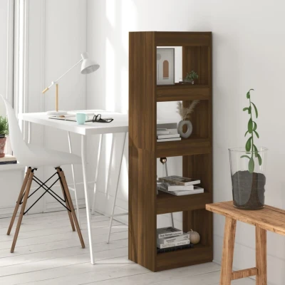 Afbeelding van Boekenkast/kamerscherm 40x30x135 cm bruineikenkleurig