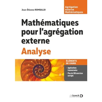Afbeelding van MATHEMATIQUES POUR L AGREGATION EXTERNE. ANALYSE
