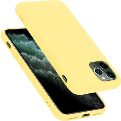 Afbeelding van Cadorabo Hoesje geschikt voor Apple iPhone 11 PRO MAX in LIQUID GEEL Beschermhoes gemaakt van flexibel TPU silicone Case Cover