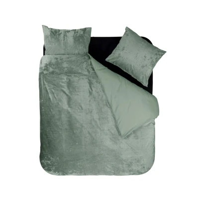 Afbeelding van Y NOT Dekbedovertrek Crystal Velvet The Future is Green 1 Persoons Groen