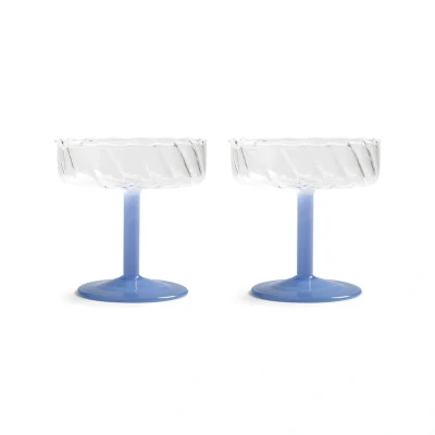 Afbeelding van &amp;Klevering Twirl Coupe 20 Cl Set Van 2 Blauw