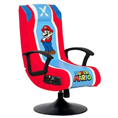 Afbeelding van X Rocker Nintendo Super Mario 2.1 Gaming en entertainmentstoel, tv muziekstoel met audiosysteem, draadloze Bluetooth technologie trillingen