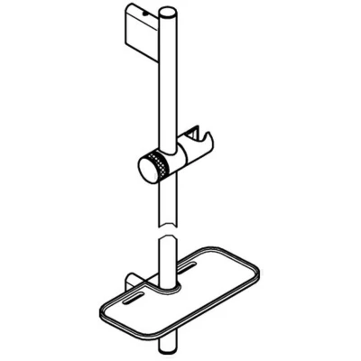 Afbeelding van GROHE Rainshower SmartActive glijstang met zeepschaal, 900 mm