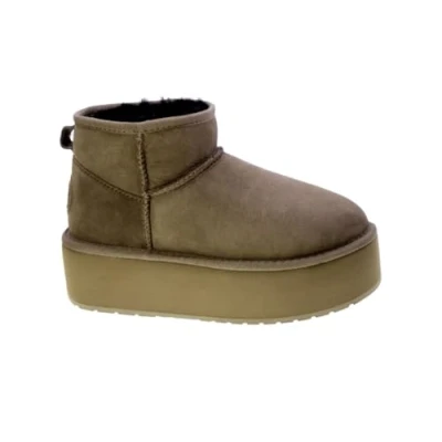 Afbeelding van EMU Australia Coriander Snowboots, Dames, Maat: 39, Taupe Leer/ synthetisch