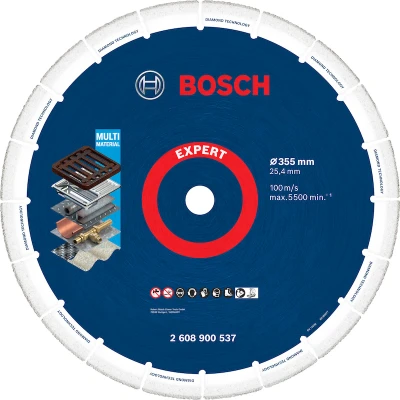 Afbeelding van Bosch Accessories 2608900537 M14 Diamanten doorslijpschijf Diameter 355 mm Boordiameter 25.4 1 stuk(s)