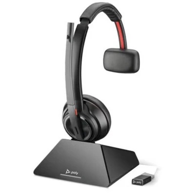 Image de Poly Savi 8210 M 8200 series micro casque sur oreille DECT / Bluetooth sans fil noir Certifié Zoom, pour Microsoft Teams