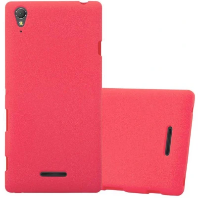Afbeelding van Cadorabo Hoesje geschikt voor Sony Xperia T3 in FROST ROOD Beschermhoes gemaakt van flexibel TPU silicone Case Cover