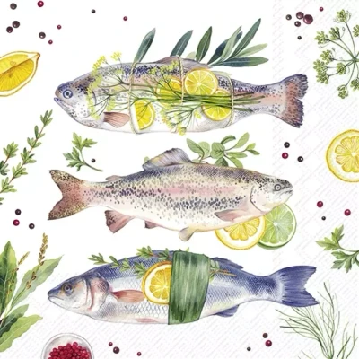 Afbeelding van Ihr 10449 Delicious Fish Servietten