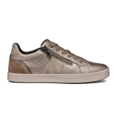 Afbeelding van Geox Blomiee Sneakers laag, Dames, Maat: 37, Taupe Kunststof