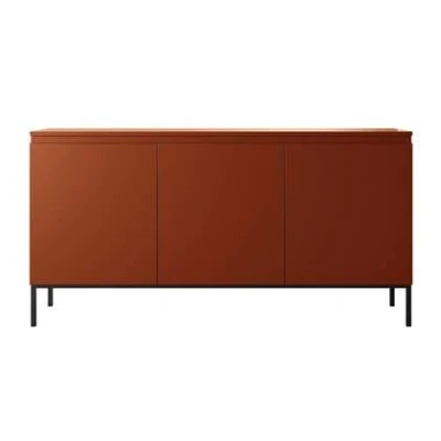 Afbeelding van Selsey Bemmi Dressoir 150 cm Baksteen met zwarte poten