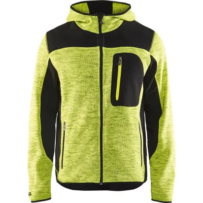 Afbeelding van Blaklader Gebreid vest met softshell 4930 2117 Mannen Geel/Zwart S
