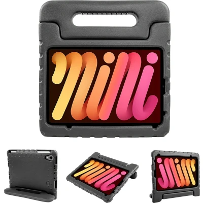 Afbeelding van iMoshion Tablet Hoes Kinderen Geschikt voor iPad Mini 6 (2021) Kidsproof Backcover met handvat Zwart