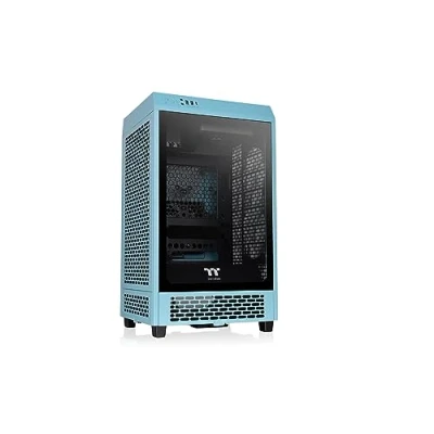 Afbeelding van Thermaltake The tower 200 Mini PC behuizing Turquoise 2 voorgeïnstalleerde ventilators, Zijvenster, Stoffilter