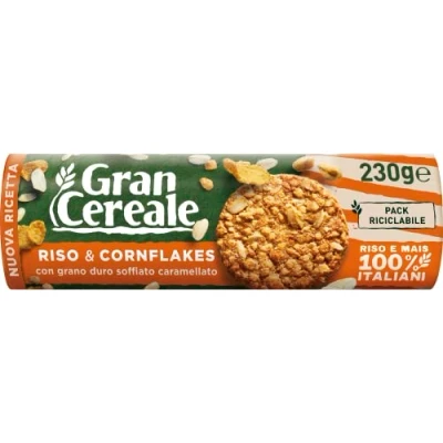 Afbeelding van Mulino Bianco Gran Cereale, koekjes met rijst granen, multigranen, 230 g + Itlaian Gourmet Polpa 400