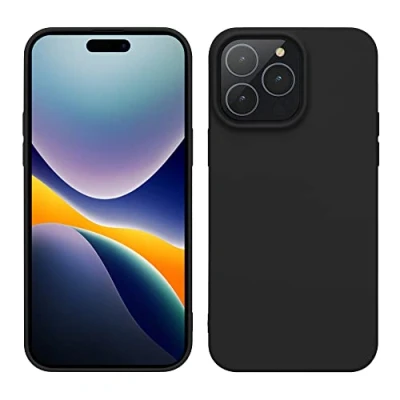 Afbeelding van kwmobile telefoonhoesje geschikt voor Apple iPhone 14 Pro Max Hoesje smartphone Back cover in mat zwart