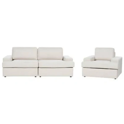 Afbeelding van Beliani ALLA Bankenset 4 zits Lichtbeige Polyester