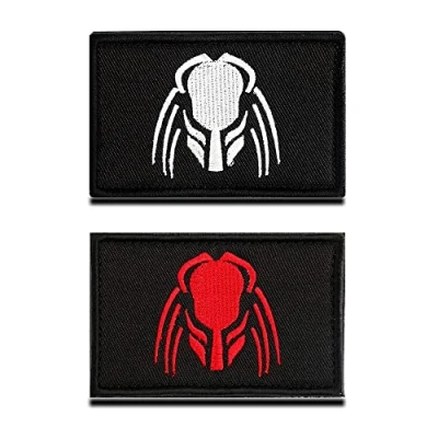Afbeelding van Zcketo 2 stuks militaire tactische patches voor Predator doodshoofd aliens klittenband borduurwerk grappig moral embleem binnen of buitenactiviteiten