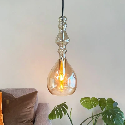 Afbeelding van Dyberg Larsen Lea hanglamp van glas, amber