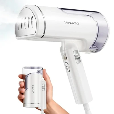 Afbeelding van VINATO Reiskledingstomer, draagbare kledingstomer, snelle verwarming 30 seconden, stoomstrijkijzer, kreukelstomer, compact voor vakantie, zakenreizen en