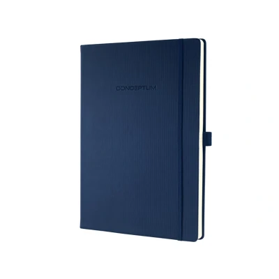 Afbeelding van *notitieboek Conceptum Pure HCdonkerblauw A4 194blz ruit
