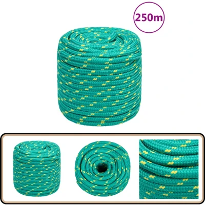 Afbeelding van vidaXL Boottouw 16 mm 250 m polypropyleen groen