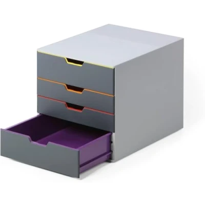 Afbeelding van Ladenbox Durable Varicolor 4 laden grijs