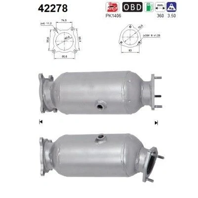Afbeelding van AS 42278 Katalysator Euro 6 360mm